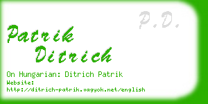 patrik ditrich business card